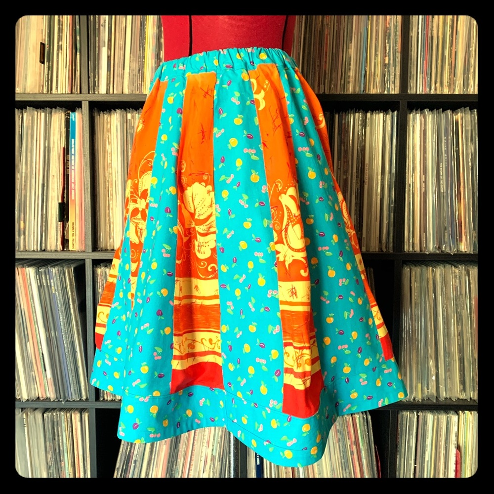 handmade hippie vintage patchwork skirt desert 90s